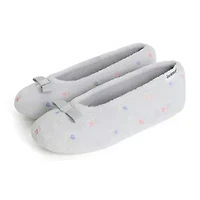 Isotoner Microterry Womens Ballerina Slippers