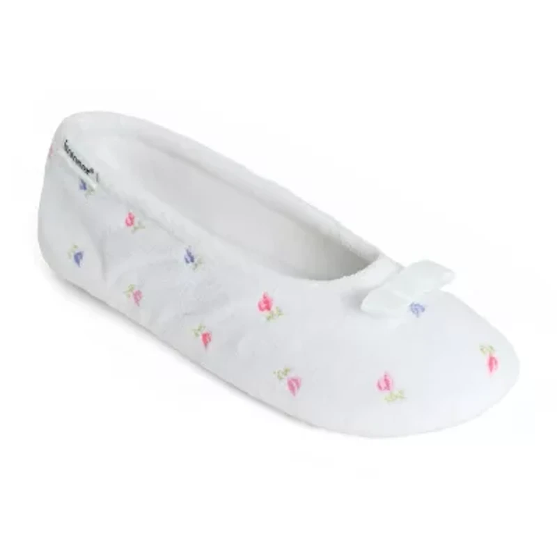 Isotoner Microterry Womens Ballerina Slippers