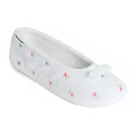 Isotoner Microterry Womens Ballerina Slippers