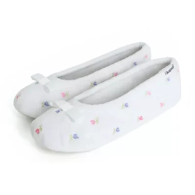Isotoner Microterry Womens Ballerina Slippers