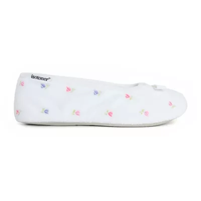 Isotoner Microterry Womens Ballerina Slippers