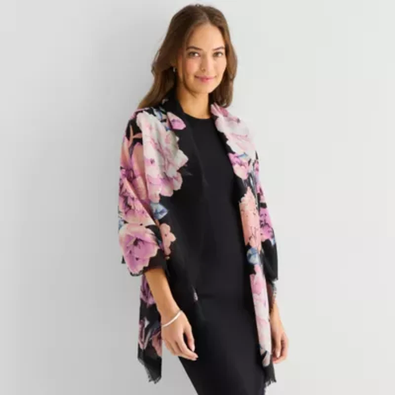 Collection Xiix Painterly Floral Square Scarf