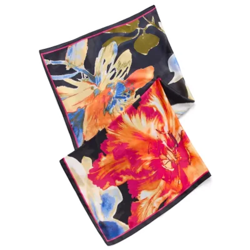 Collection Xiix Exploded Blooms Floral Square Scarf