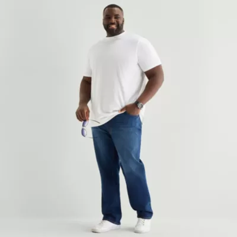 St. John's Bay Super Soft Mens Crew Neck Short Sleeve Quick Dry Big and Tall T-Shirt