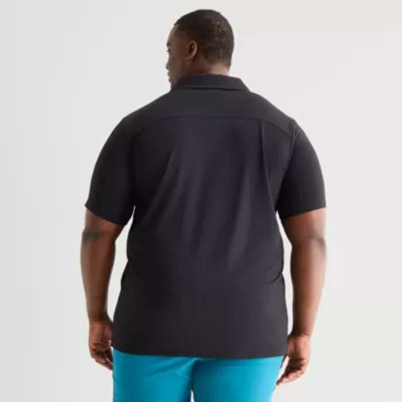 Shaquille O'Neal XLG™ Active Piped Big and Tall Mens Short Sleeve Polo Shirt