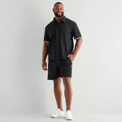 Shaquille O'Neal XLG™ Active Taped Mens 8" Big and Tall Moisture Wicking Workout Shorts