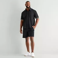 Shaquille O'Neal XLG™ Active Taped Mens 8" Big and Tall Moisture Wicking Workout Shorts