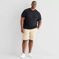 Shaquille O'Neal XLG™ Ribbed Dropneedle Mens V Neck Short Sleeve Big and Tall T-Shirt