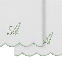 Linum Home Textiles Adornia Scallop Personalized 2-pc. Quick Dry Bath Towel Set