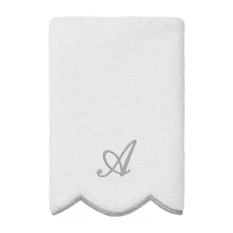 Linum Home Textiles Adornia Scallop Personalized -pc. Quick Dry Bath Towel Set