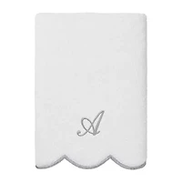 Linum Home Textiles Adornia Scallop Personalized -pc. Quick Dry Bath Towel Set