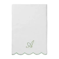 Linum Home Textiles Adornia Scallop Personalized 3-pc. Quick Dry Bath Towel Set