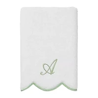 Linum Home Textiles Adornia Scallop Personalized 3-pc. Quick Dry Bath Towel Set