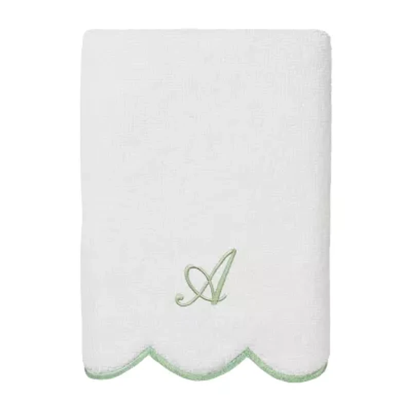 Linum Home Textiles Adornia Scallop Personalized 3-pc. Quick Dry Bath Towel Set