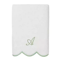 Linum Home Textiles Adornia Scallop Personalized 3-pc. Quick Dry Bath Towel Set