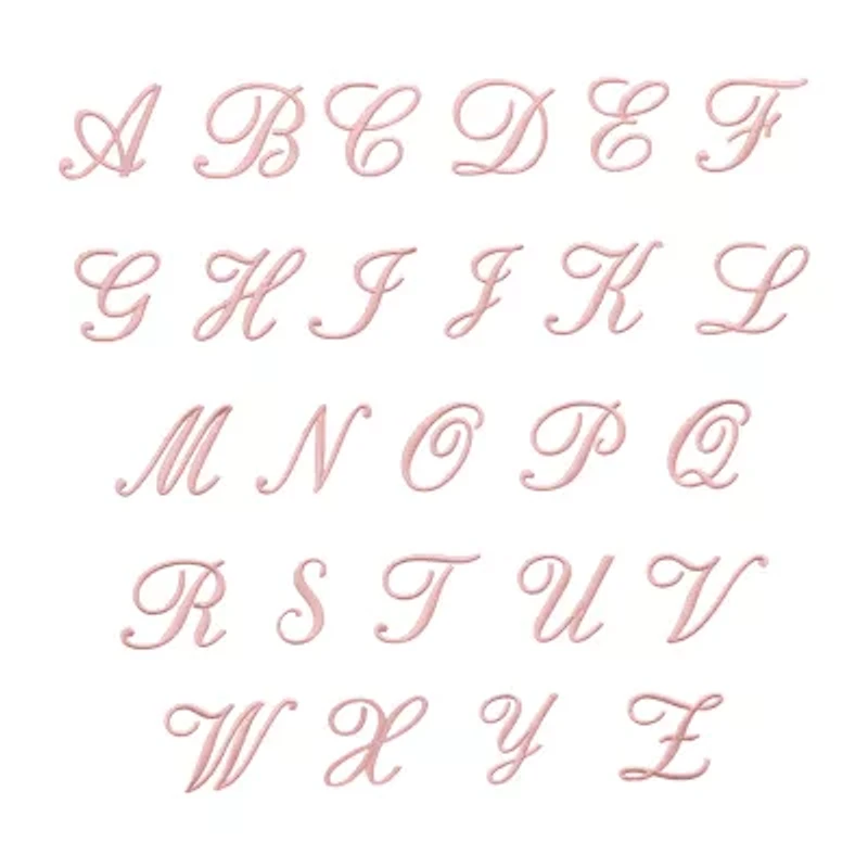 Linum Home Textiles Adornia Scallop Pink Personalized 2-pc. Fingertip Towel