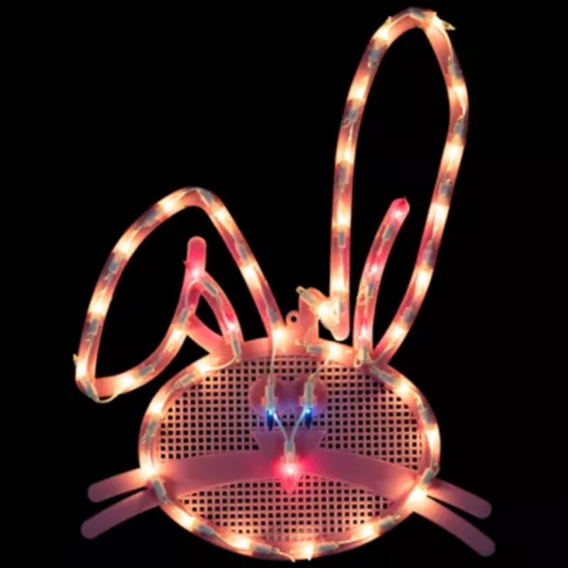 Northlight 17" Lighted Bunny Head Window Easter Window Decor