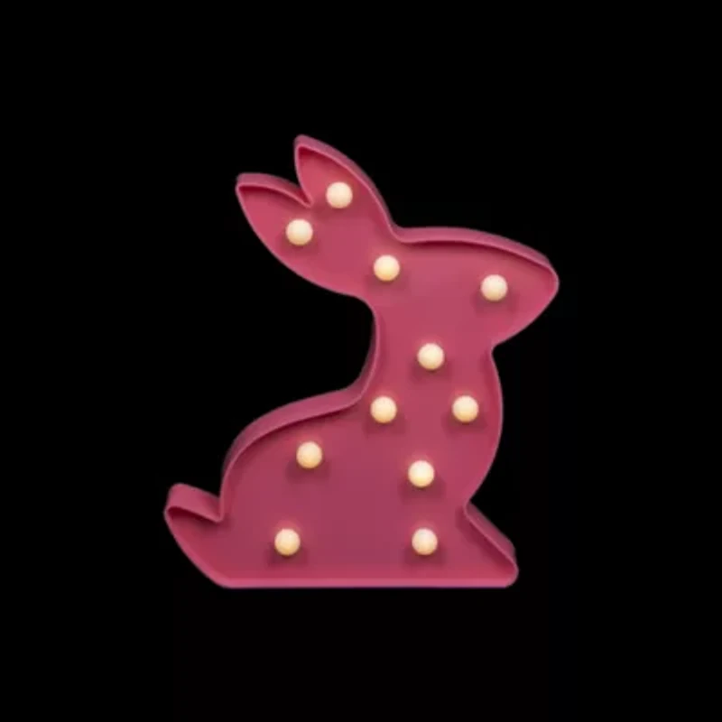 Northlight 10" Pink Led Lighted Bunny Marquee Lights