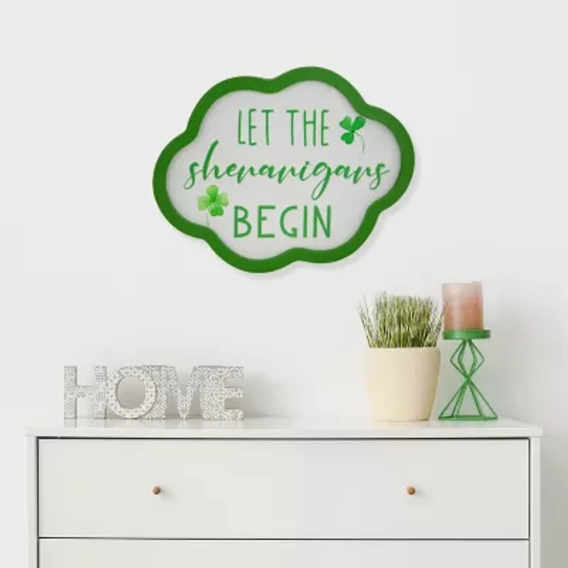 Northlight 14" Let The Shenanigans Begin Framed Wall Sign