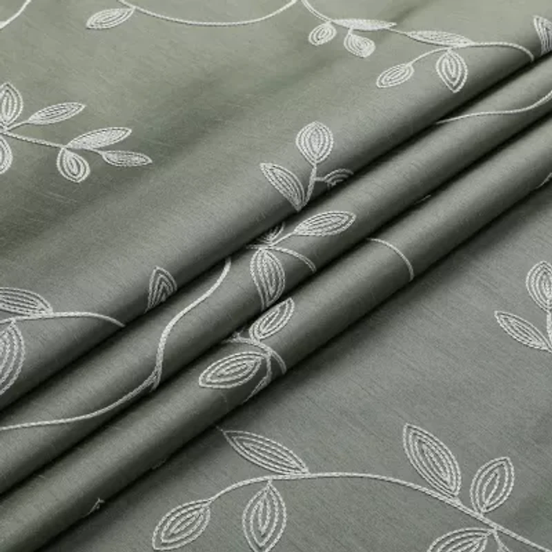 Max Blackout Mystique Grommet Top Embroidered 100% Single Curtain Panel