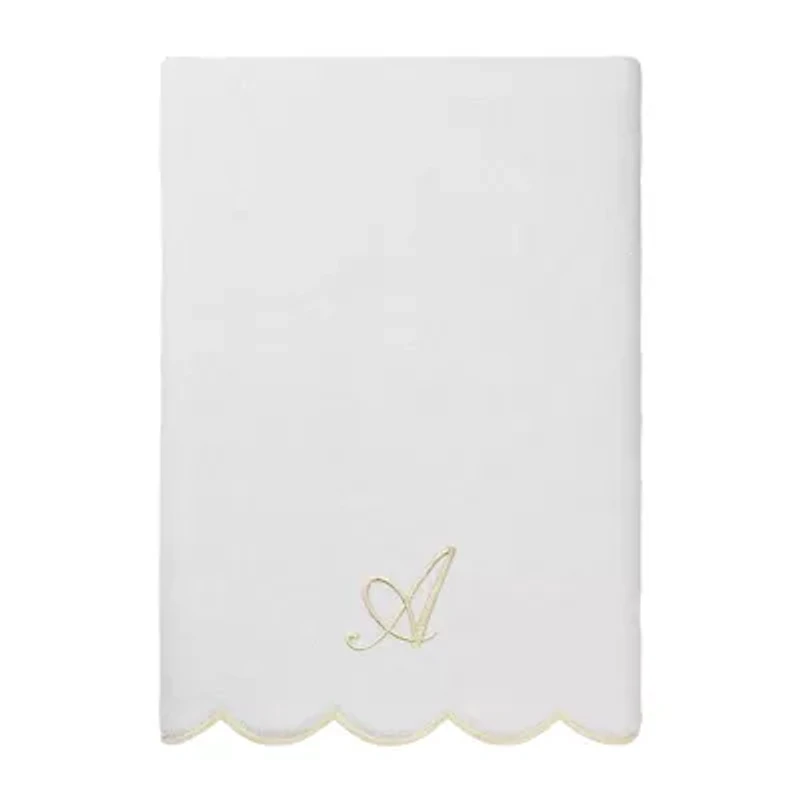 Linum Home Textiles Adornia Scallop Beige Personalized 3-pc. Quick Dry Bath Towel Set