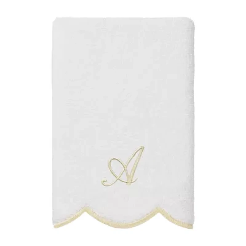 Linum Home Textiles Adornia Scallop Beige Personalized 3-pc. Quick Dry Bath Towel Set