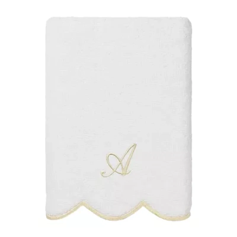 Linum Home Textiles Adornia Scallop Beige Personalized 3-pc. Quick Dry Bath Towel Set