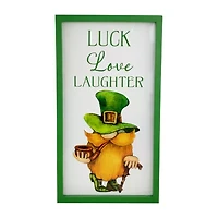Northlight 18" Luck Love Laughter Framed Wall Sign
