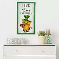 Northlight 18" Luck Love Laughter Framed Wall Sign