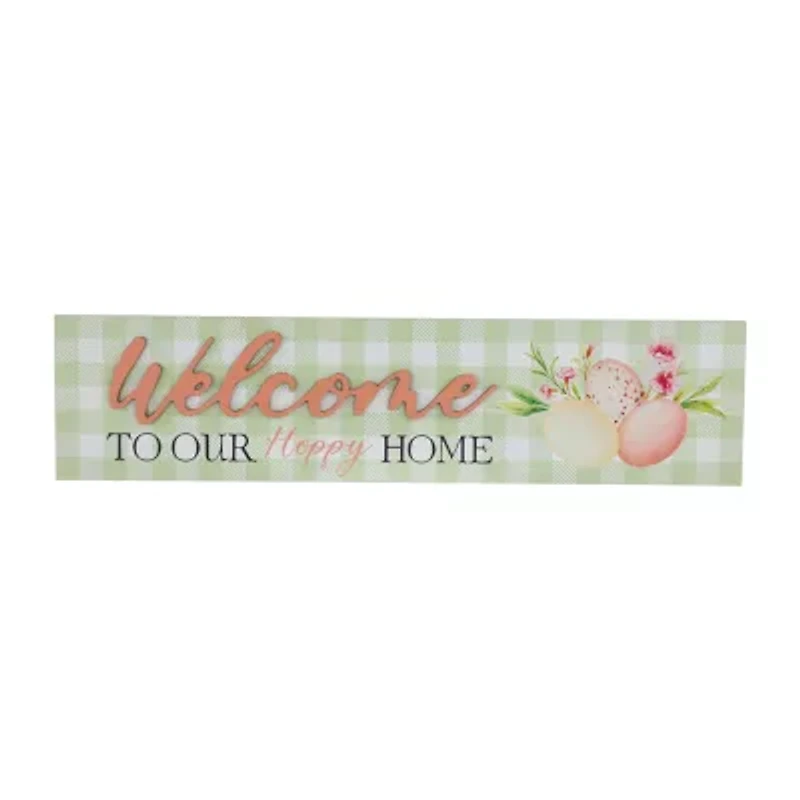 Northlight 20" Welcome To Our Hoppy Home Wall Sign