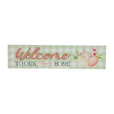 Northlight 20" Welcome To Our Hoppy Home Wall Sign