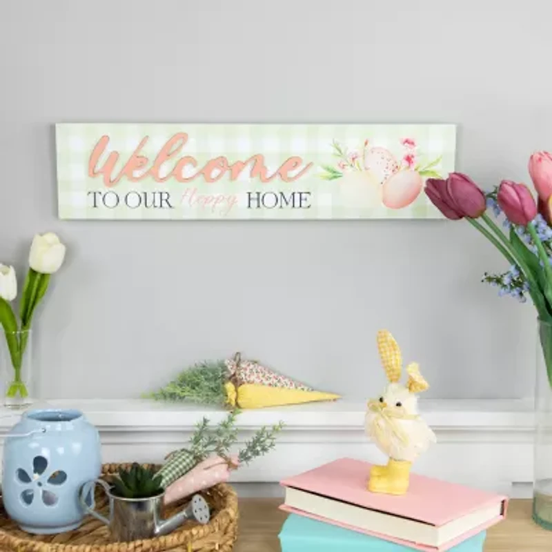 Northlight 20" Welcome To Our Hoppy Home Wall Sign
