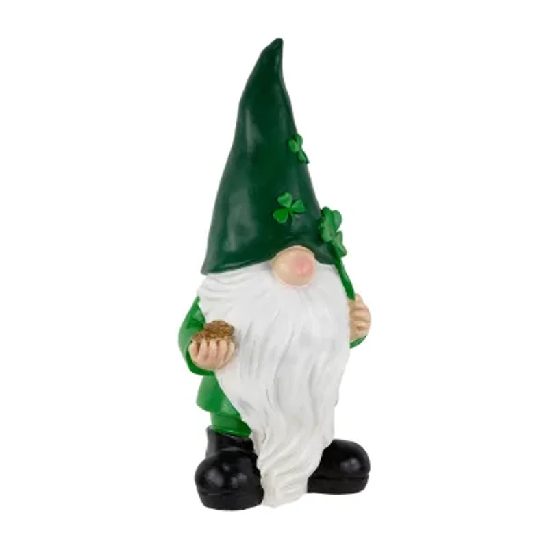 Northlight 16" Shamrock Gnome Outdoor Garden St. Patricks Day Yard Art