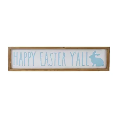 Northlight 26" Wooden Framed Happy Eastery'All Wall Sign