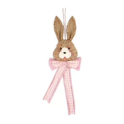 Northlight 21" Bunny With Bow Hanging Hanging Decor