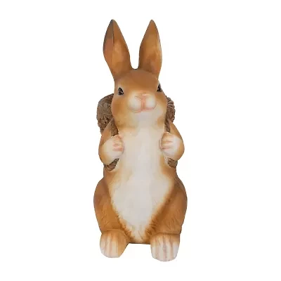 Northlight 17" Standing Bunny Carrying A Basket Outdoor Garden Easter Yard Art