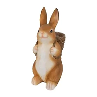 Northlight 17" Standing Bunny Carrying A Basket Outdoor Garden Easter Yard Art