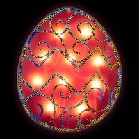 Northlight 12" Pink Lighted Egg Easter Window Decor