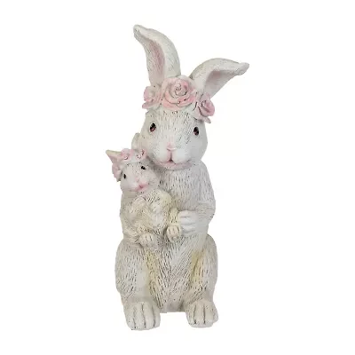 Northlight 9" Mother And Baby Bunny Outdoor Garden Easter Yard Art