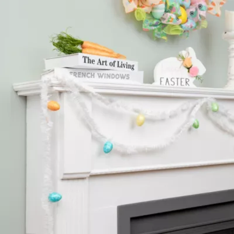 Northlight 25ft White  With Eggs Easter Indoor Outdoor Garland