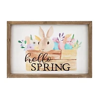 Northlight 12" Hello Spring Bunny Wall Sign
