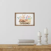 Northlight 12" Hello Spring Bunny Wall Sign