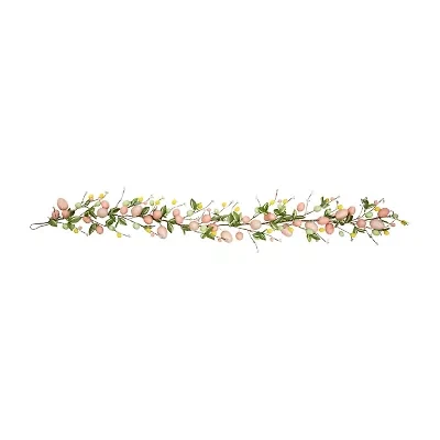 Northlight 6ft Pink Eggs And Flower Buds Artificial Easter Indoor Garland