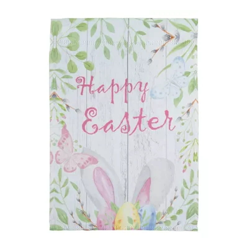 Northlight 13" Happy Bunny Ears Garden Flag