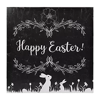 Northlight 18" Black And White Happy Bunnies Canvas Art