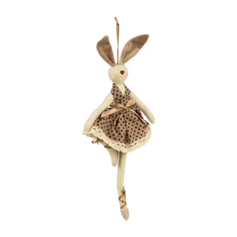 Northlight 13" Plush Ballerina Bunny Hanging Hanging Decor