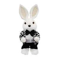 Northlight 10" Boy Rabbit In Checkered Jacket Easter Figurine