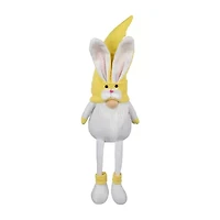 Northlight 20" Yellow Sitting Bunny Gnome Easter Gnome