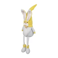 Northlight 20" Yellow Sitting Bunny Gnome Easter Gnome