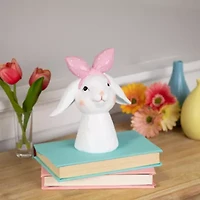 Northlight 8" Bunny Bust With Hair Bow Easter Figurine